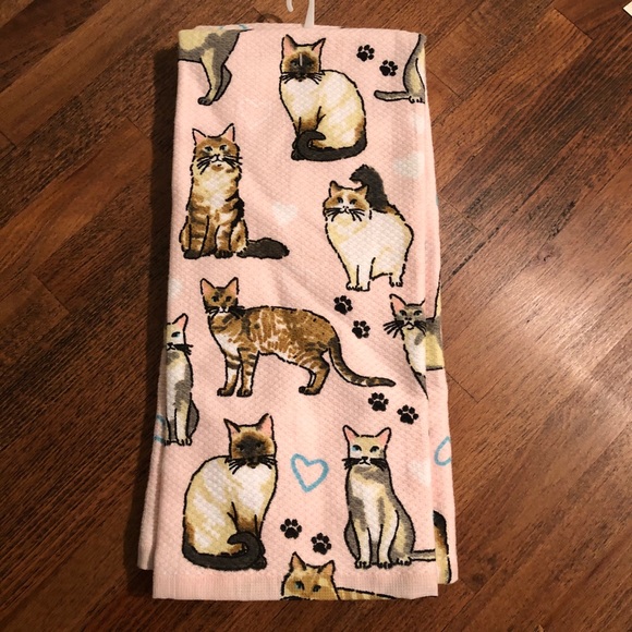 Other - Set of Two Pink Cat Hand Towels